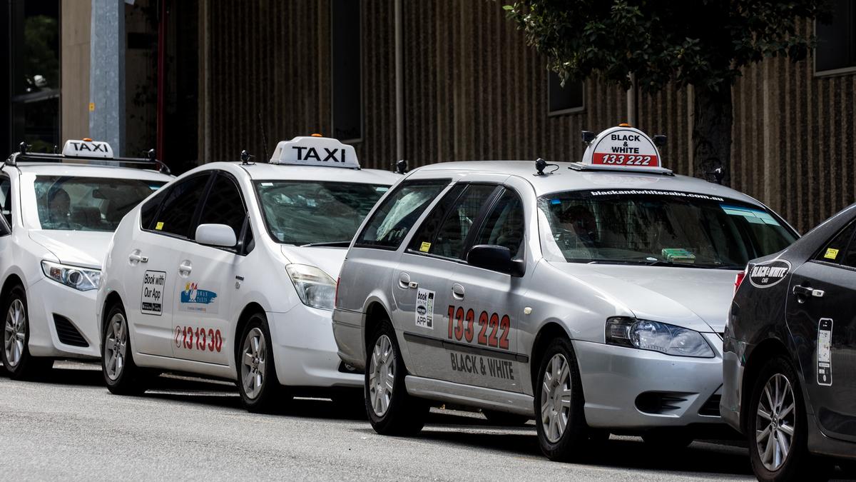 Taxi's in Perth CBD. Pic Mogens Johansen, The West Australian